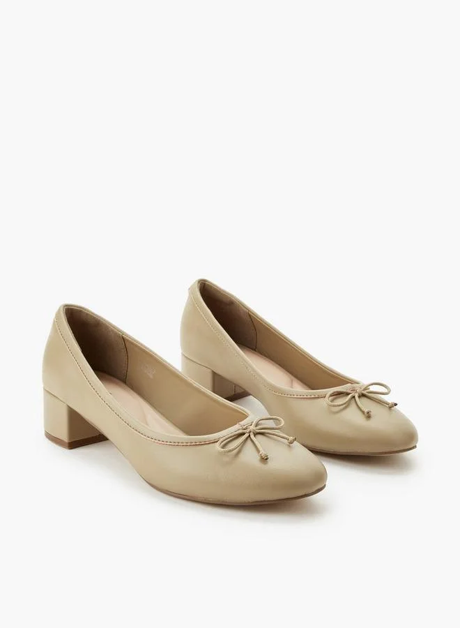 Celeste Women Bow Detail Block Heel Shoes